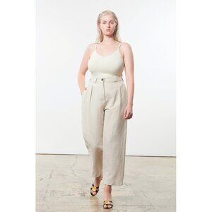Mara Hoffman Linen Organic Cotton Jade Straight Leg Pants Size 18
